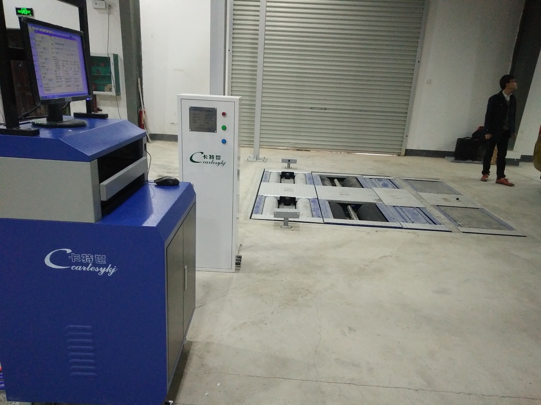 5 in 1 Rollenbremsprüfstand Stoßdämpferprüfer Achslast Doppelplatten Seitenführung Geschwindigkeitsmesser Scheinwerferprüfgerät