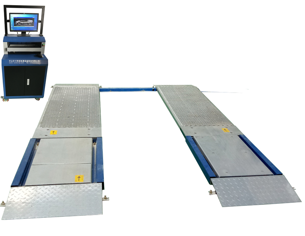 Cartesykj 2CTPB-3-3   4T capacity 2 plates  Ultra flat plate brake tester  Car Test Line for truck test the brake force 