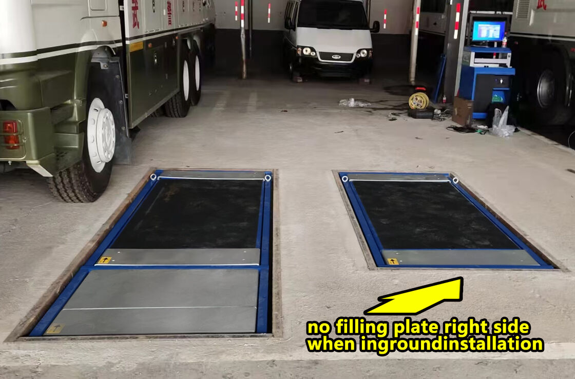 Cartesykj Luxus-Flachbremsprüfgerät 3T 10T 15T Fahrzeuginspektionsausrüstung Fahrzeugprüfstraße 2CTHPB-13 mit Seitenschlupfaufhängung Achslastbremsprüfgerät