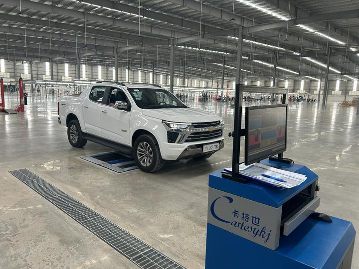 Cartesy Marke CTGT-3-3C Roller Trinity Fahrzeugtestlinie Rollenbremsprüfgerät mit Achslast-Einzelplatten-Seitenrutschprüfgerät für leichte Fahrzeuge